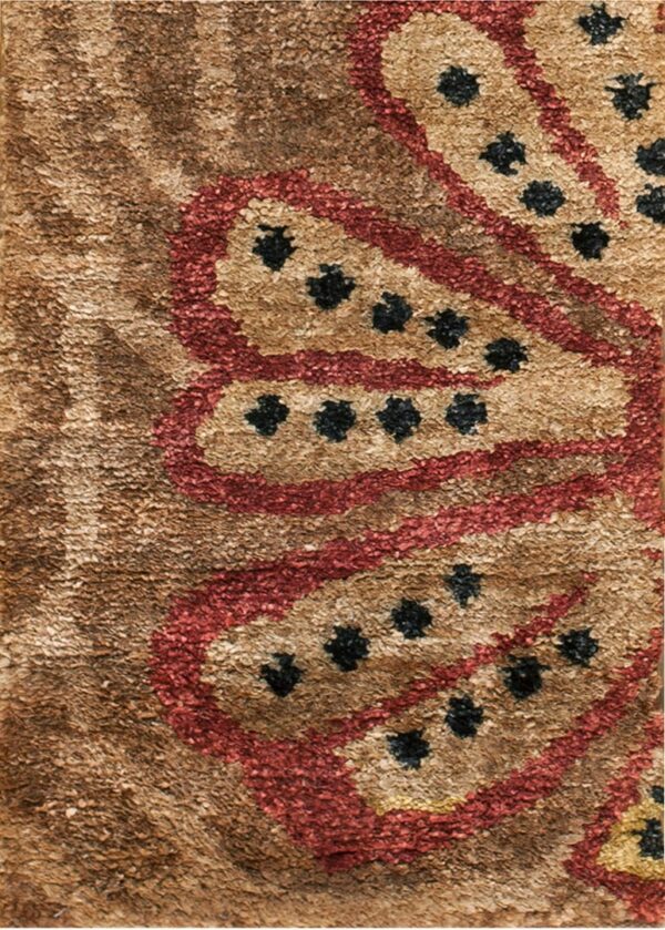 Contemporary natural fiber rug, design 14031 1 Contemporary american hooked rug, design 14031
