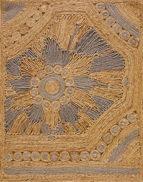 Contemporary american hooked rug, design 15506