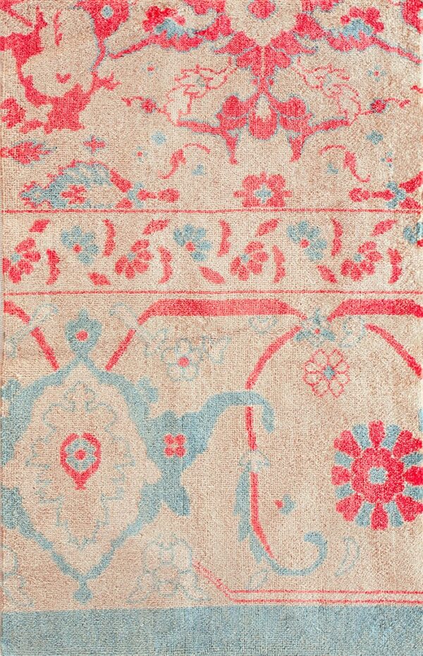 Contemporary oushak rug, design 4016c 1 Contemporary american hooked rug, design 4016c