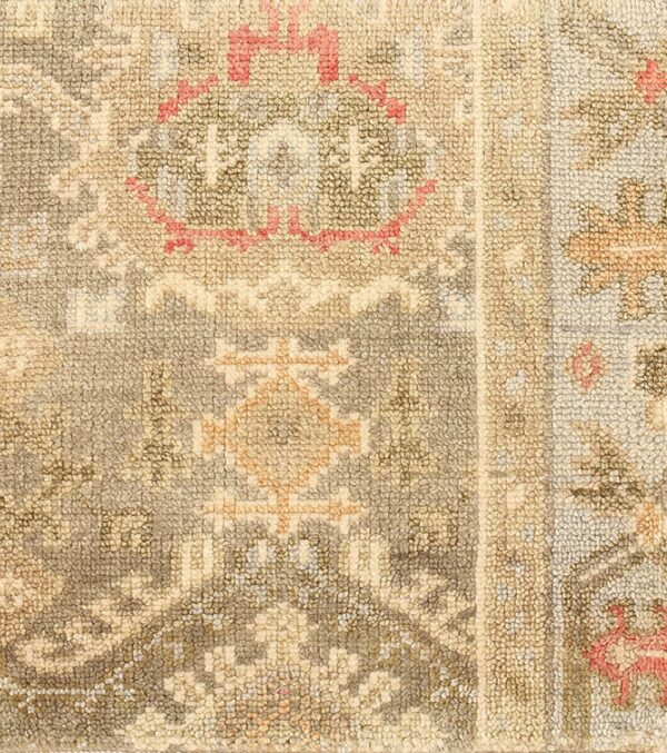 Contemporary oushak rug, design 4024 1 Contemporary american hooked rug, design 4024
