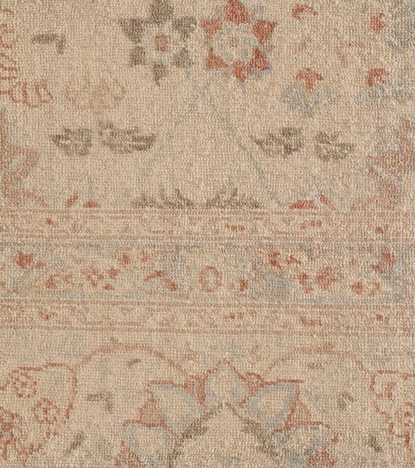 Contemporary oushak rug, design 4028 1 Contemporary american hooked rug, design 4028
