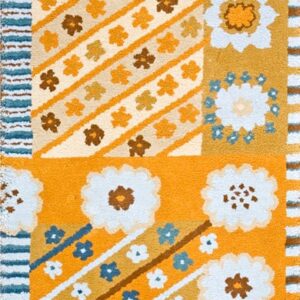 Contemporary American hooked rug, design 6005