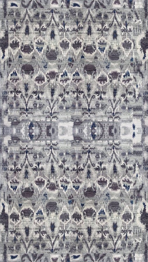 Contemporary wool pile rug, design 6101 1 Contemporary american hooked rug, design 6101