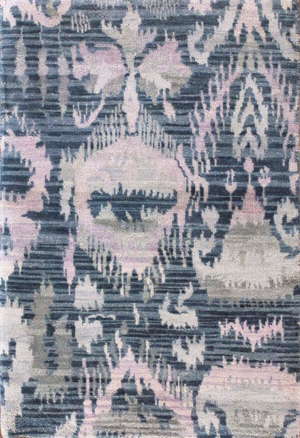 Contemporary wool pile rug, design 6101b 1 Contemporary american hooked rug, design 6101b