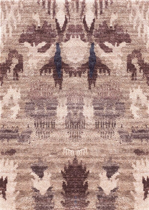 Contemporary wool pile rug, design 6103 1 Contemporary american hooked rug, design 6103