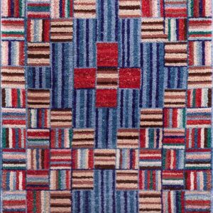 Contemporary American hooked rug, design 6105
