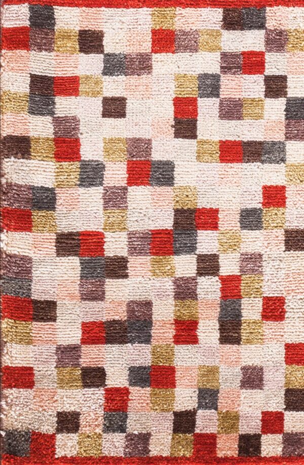 Contemporary american hooked rug, design 6106