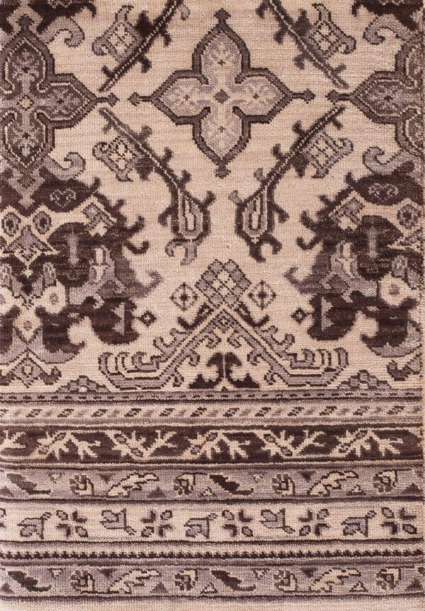 Contemporary american hooked rug, design 6108