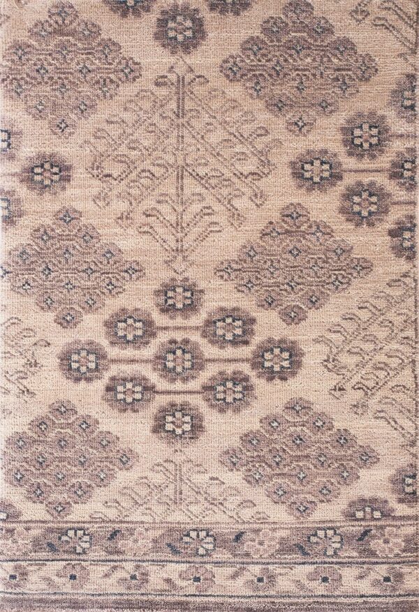 Contemporary wool pile rug, design 6109 1 Contemporary american hooked rug, design 6109