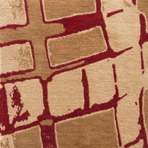 Contemporary American hooked rug, design 6115