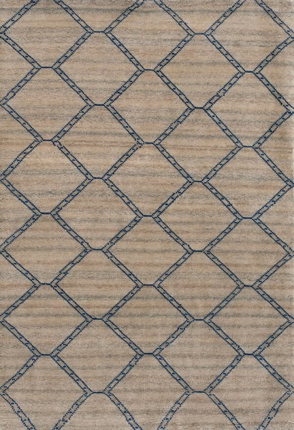 Contemporary wool pile rug, design 6119a 1 Contemporary american hooked rug, design 6119a