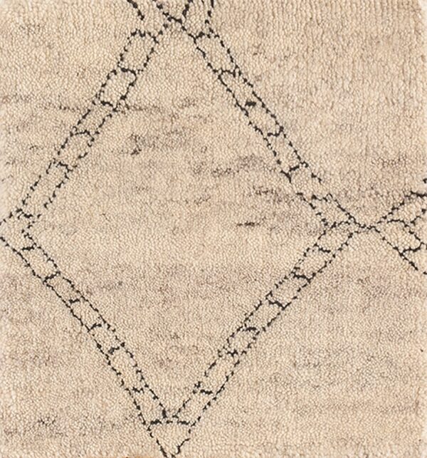 Contemporary wool pile rug, design 6119e 1 Contemporary american hooked rug, design 6119e