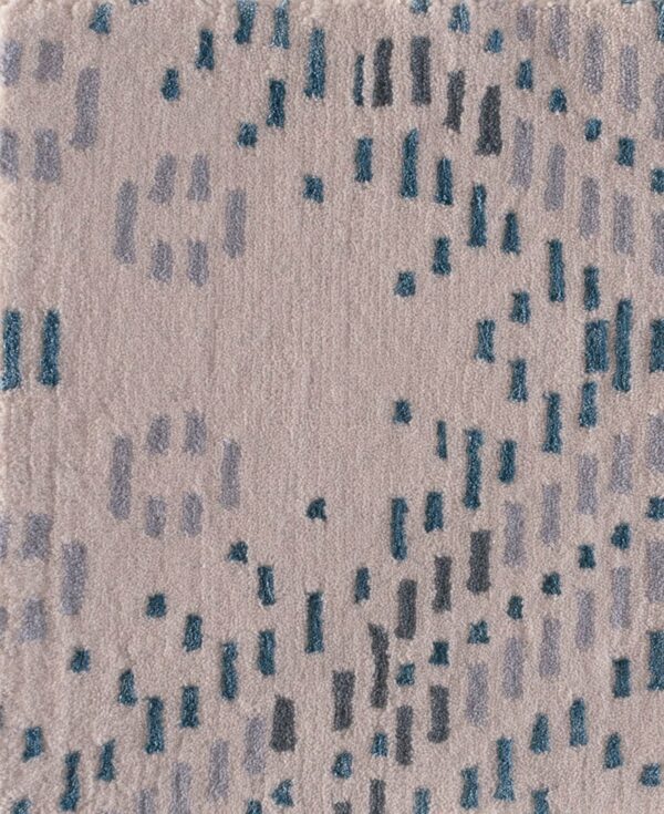 Contemporary wool pile rug, design 6132 1 Contemporary american hooked rug, design 6132