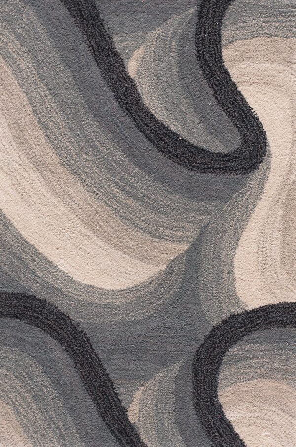 Contemporary american hooked rug, design 6137a