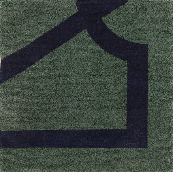 Contemporary wool pile rug, design 6149b 1 Contemporary american hooked rug, design 6149b