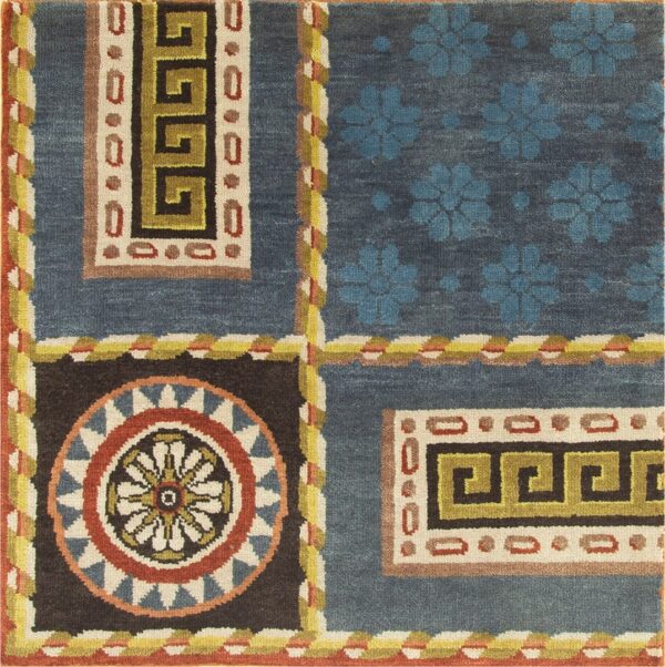 Contemporary american hooked rug, design 6161b