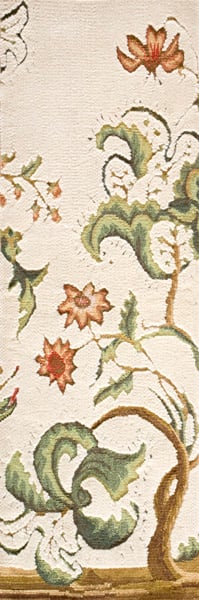 Contemporary high-low pile rug, design 9003 1 Contemporary american hooked rug, design 9003