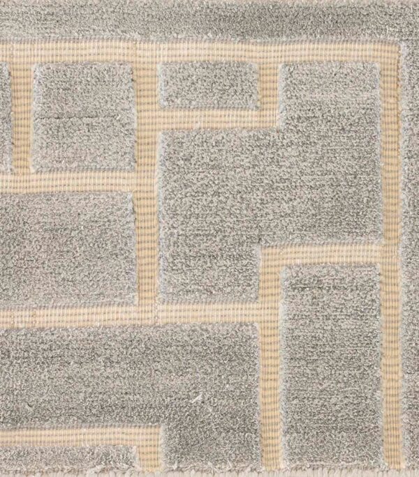 Contemporary high-low pile rug, design 9006d2 1 Contemporary american hooked rug, design 9006d1