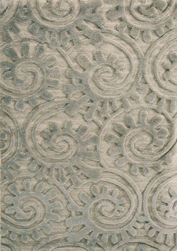 Contemporary high-low pile rug, design 9013 1 Contemporary american hooked rug, design 9013