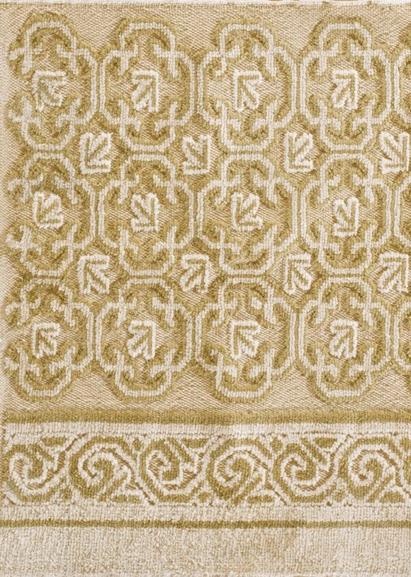 Contemporary high-low pile rug, design 9015 1 Contemporary american hooked rug, design 9015