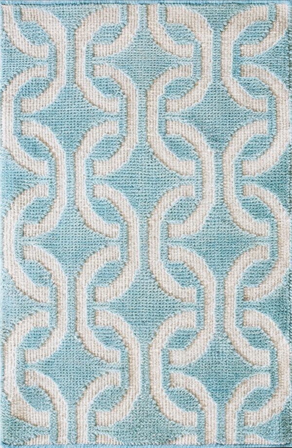 Contemporary high-low pile rug, design 9022 1 Contemporary american hooked rug, design 9022