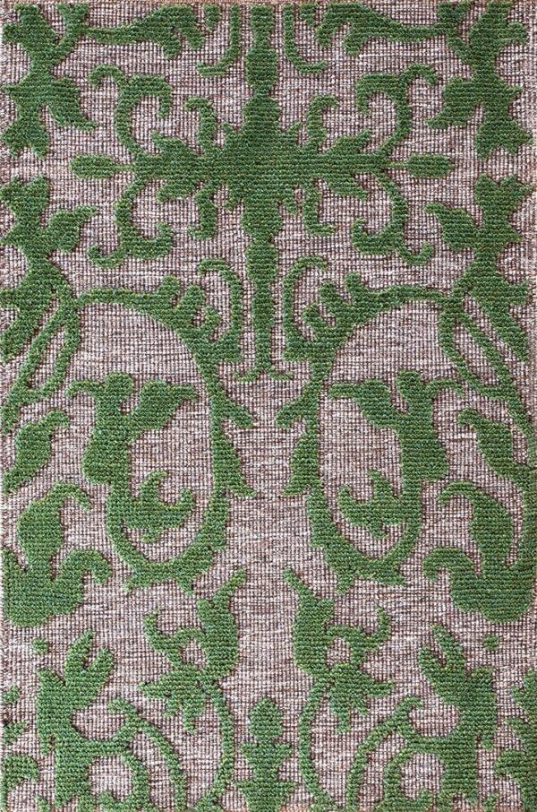 Contemporary high-low pile rug, design 9023a 1 Contemporary american hooked rug, design 9023a