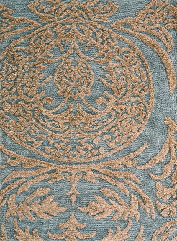 Contemporary high-low pile rug, design 9025 1 Contemporary american hooked rug, design 9025