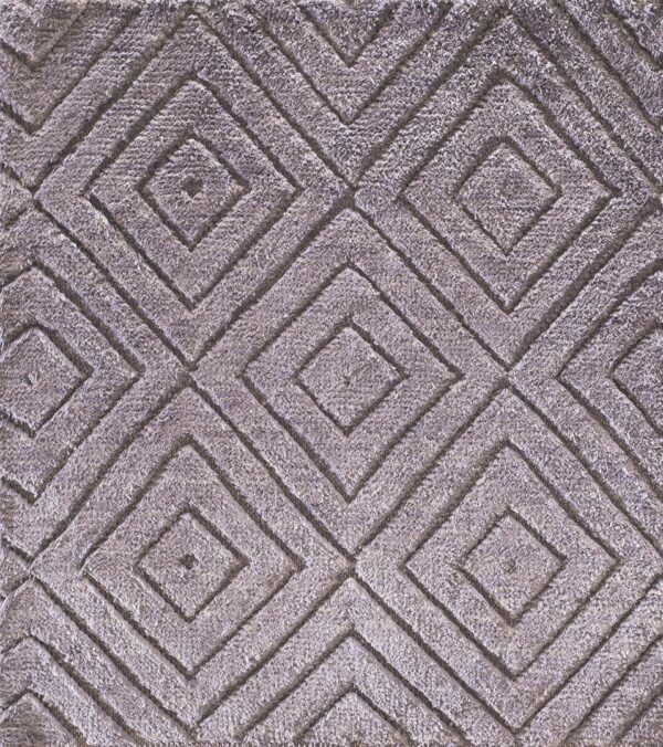 Contemporary high-low pile rug, design 9027b 1 Contemporary american hooked rug, design 9027b