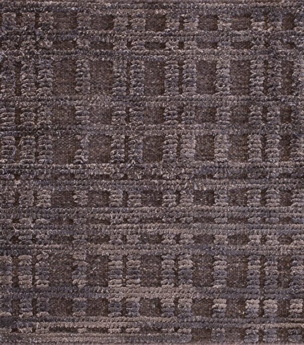 Contemporary high-low pile rug, design 9043 1 Contemporary american hooked rug, design 9043
