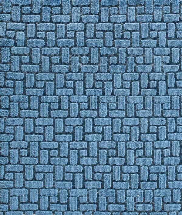 Contemporary high-low pile rug, design 9044 1 Contemporary american hooked rug, design 9044