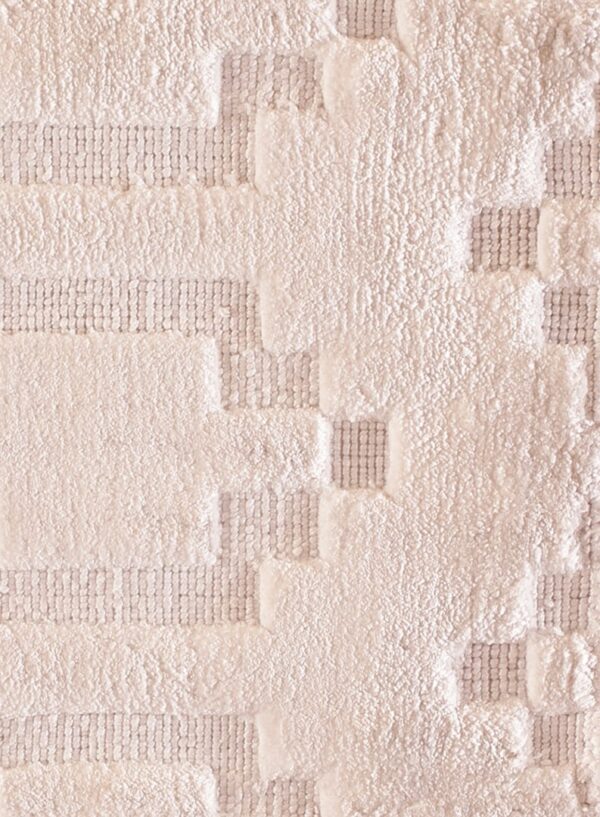 Contemporary high-low pile rug, design 9045 1 Contemporary american hooked rug, design 9045