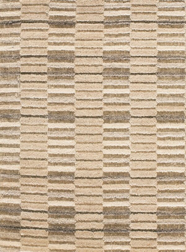 Contemporary high-low pile rug, design 9051 1 Contemporary american hooked rug, design 9051