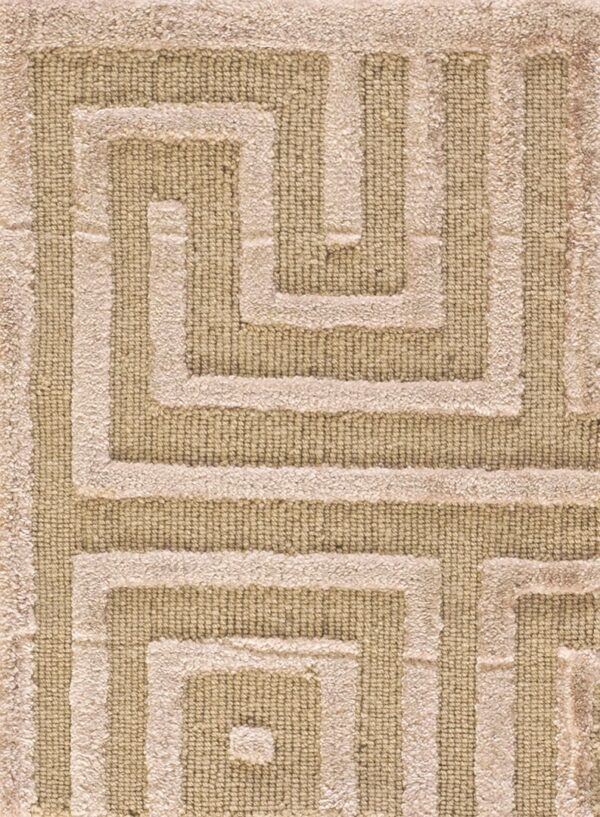 Contemporary high-low pile rug, design 9054 1 Contemporary american hooked rug, design 9054