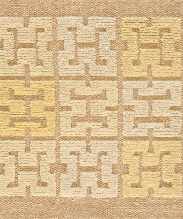Contemporary high-low pile rug, design 9062 1 Contemporary american hooked rug, design 9062