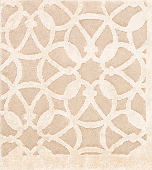 Contemporary high-low pile rug, design 9063 1 Contemporary american hooked rug, design 9063