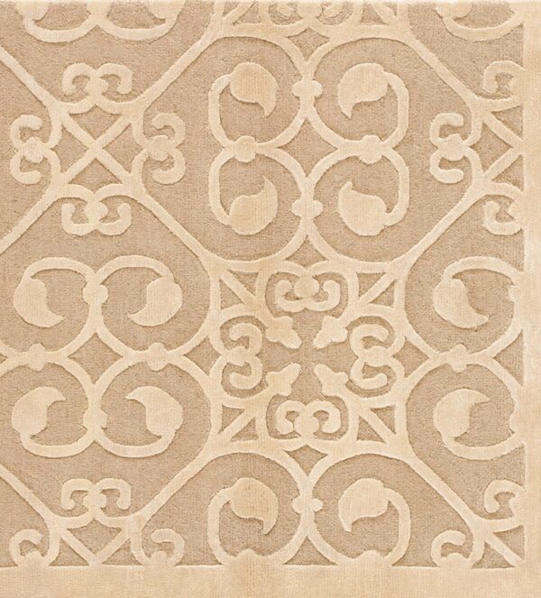 Contemporary high-low pile rug, design 9067 1 Contemporary american hooked rug, design 9067