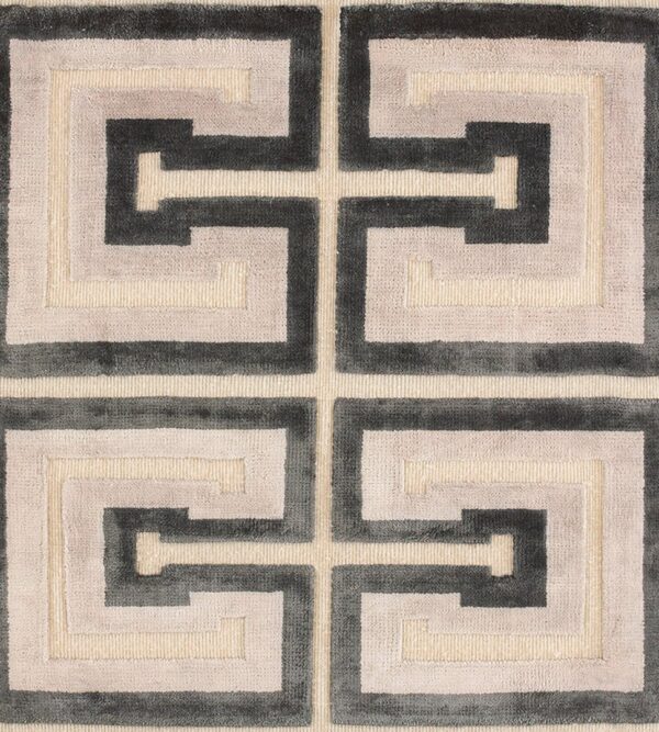 Contemporary high-low pile rug, design 9069a 1 Contemporary american hooked rug, design 9069a