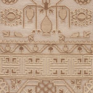 Contemporary American hooked rug, design 9076