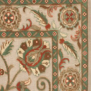 Contemporary American hooked rug, design 9077