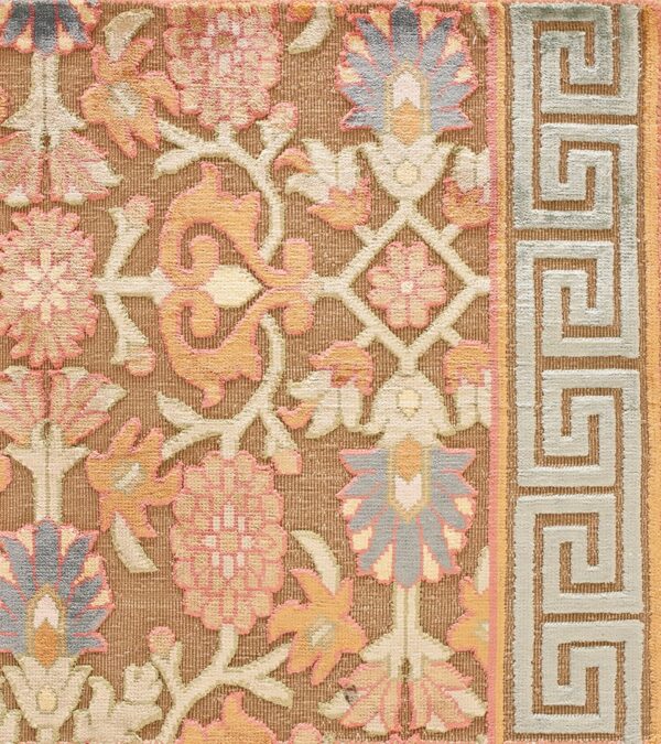Contemporary high-low pile rug, design 9079a 1 Contemporary american hooked rug, design 9079a