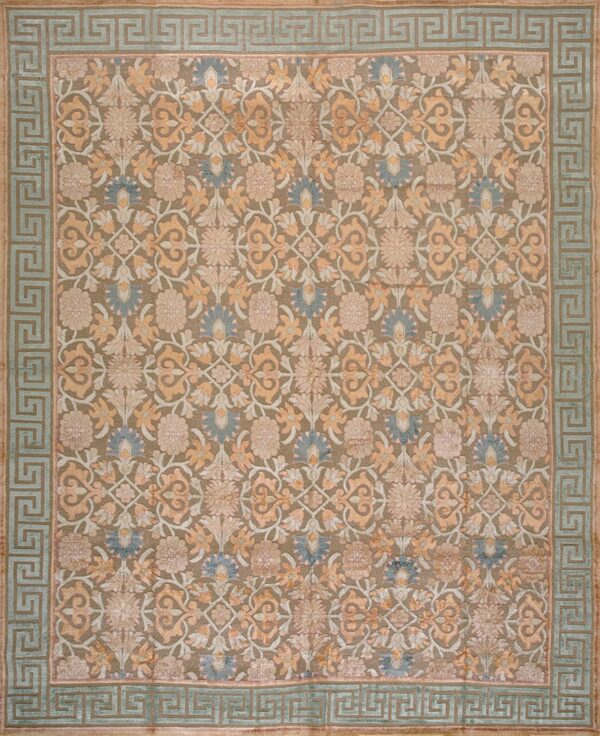 Contemporary high-low pile rug, design 9079b 1 Contemporary american hooked rug, design 9079b