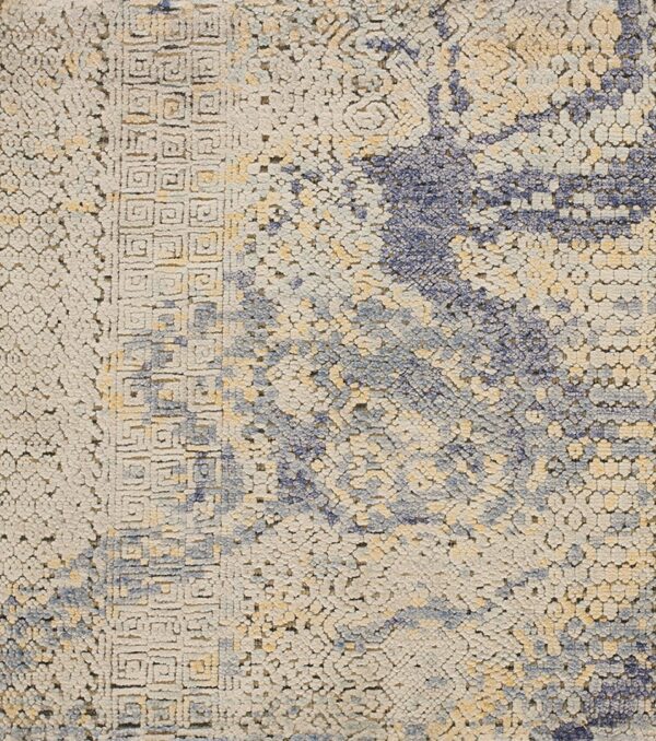 Contemporary high-low pile rug, design 9084a 1 Contemporary american hooked rug, design 9084a