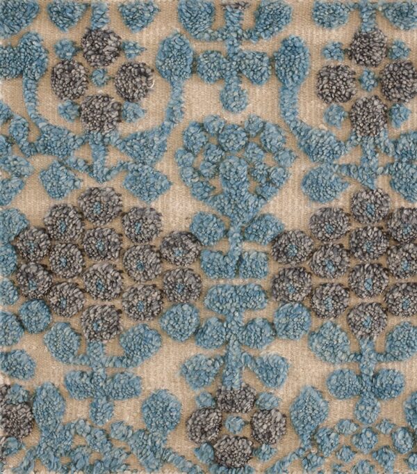 Contemporary high-low pile rug, design 9086b 1 Contemporary american hooked rug, design 9086b