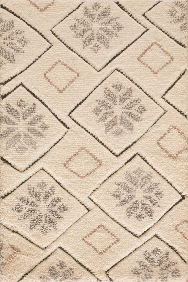 Contemporary american hooked rug, design 9092