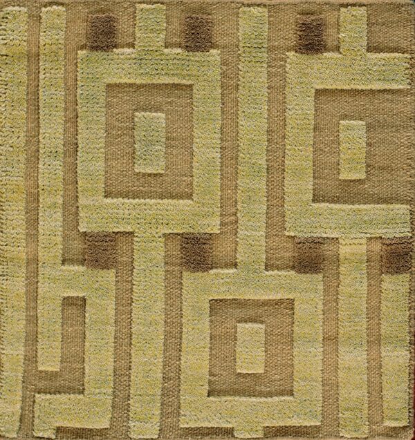 Contemporary high-low pile rug, design 9102a 1 Contemporary american hooked rug, design 9102a