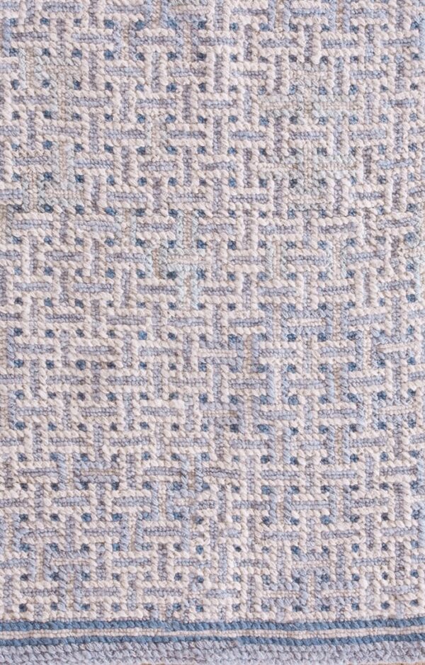 Contemporary arraiolos needlework rug, design a2069 1 Contemporary american hooked rug, design a2069