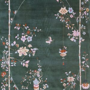 Contemporary American hooked rug, design C18013