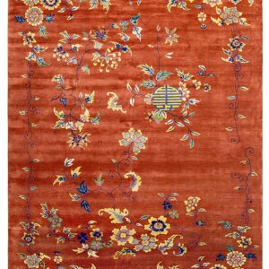 Contemporary American hooked rug, design C18018
