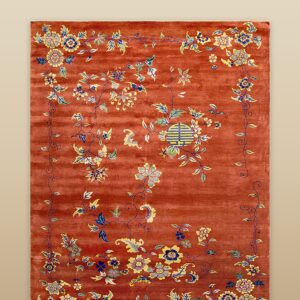 Contemporary American hooked rug, design C18018