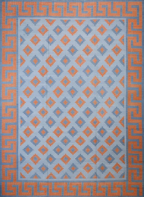 Contemporary american hooked rug, design d8103